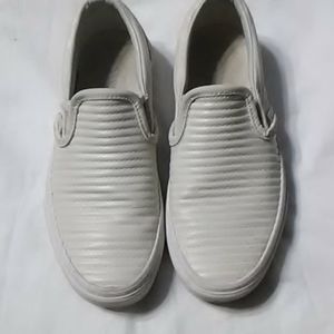 Vans Women's White Slip-On Sneakers